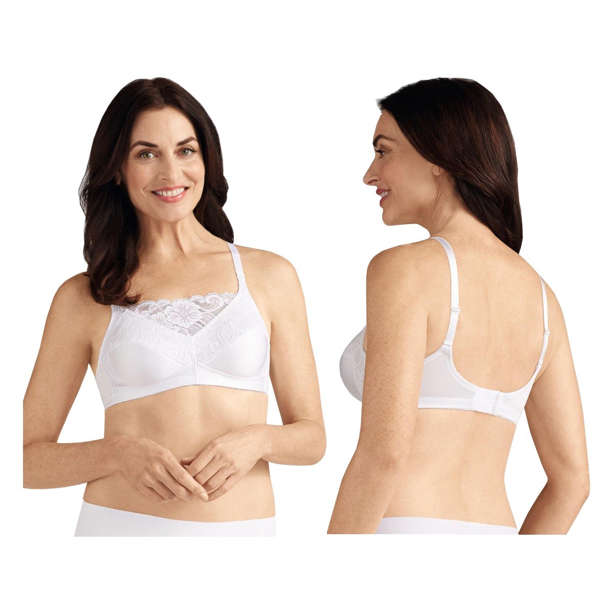 Amoena Isabel Camisole Wire-Free Bra Soft Cup, Size 34D, White Ref# 5211834DWH