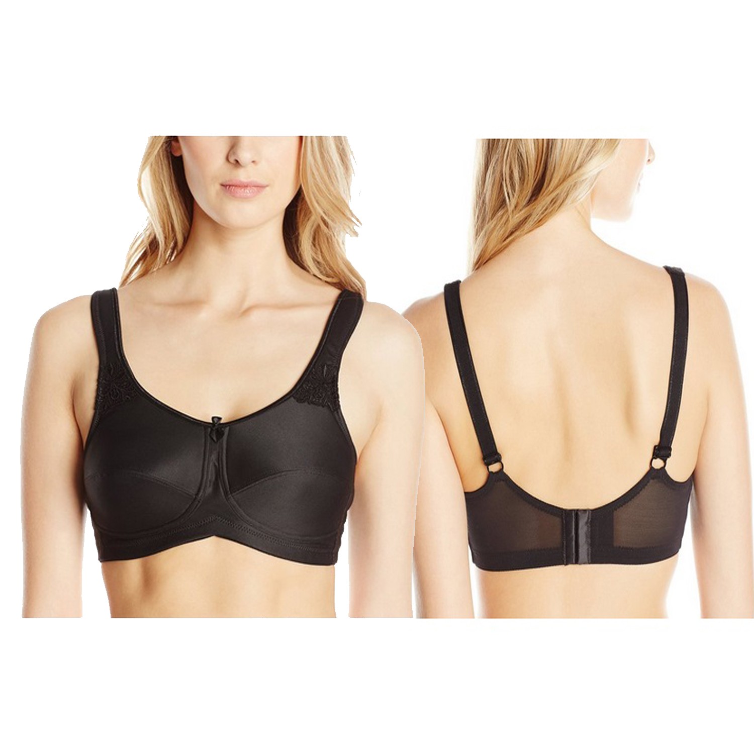 Amoena Kelly Wire-Free Bra, Soft Cup, Size 36DD, Black Ref# 5215336DDBK
