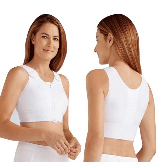 Amoena Patricia Compression Vest, Post-Surgical, Size 46(B/C), White Ref# 52863N46BCWH