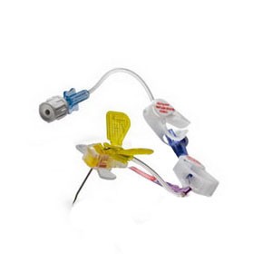 Huber Plus Safety Infusion Set with Y Site, 20G x 1"