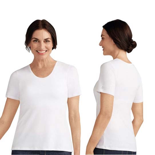 Amoena Valletta T-Shirt, Size 8, White Ref# 57023208WH