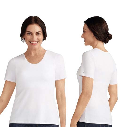 Amoena Valletta T-Shirt, Size 16, White Ref# 57023216WH