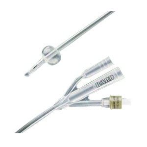 Lubri-Sil Short Round Tip 3-Way Specialty Silicone Foley Catheter 18 Fr 5 cc