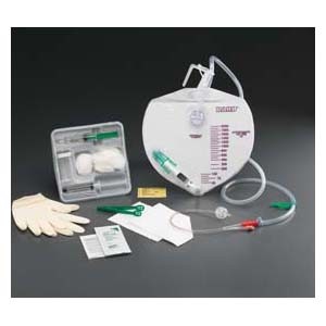 Complete Care Lubri-Sil I.C. Drainage Bag Silver-Coated Foley Catheter Tray 18 Fr 5 cc