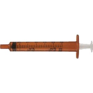 Oral Syringe with Tip Cap 1 mL, Amber (500 count)