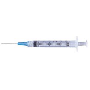 "25G x 5/8"" 3 mL Syringe with Detachable Needle"