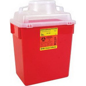 Guardian Sharps Container, 6 Gallons,Clear Top