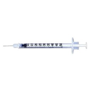 "Lo-Dose Insulin Syringe with Micro-Fine IV Needle 28G x 1/2"", 1/2 mL (100 count)"