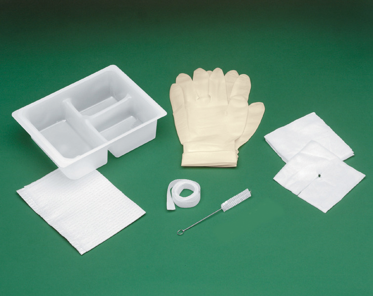 "Basic Tracheostomy Clean and Care Tray 4"" x 4"""