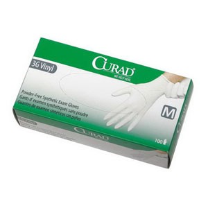 CURAD Non-Sterile Powder-Free Stretch 3G Vinyl Exam Glove Medium