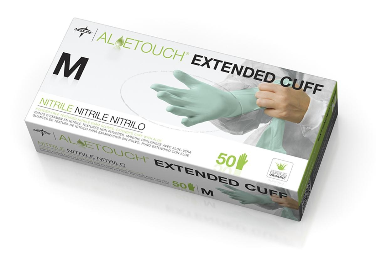 Aloetouch Non-Sterile Powder-Free Nitrile Chemo Exam Glove Medium