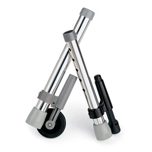 Walker Foot Piece with 3" Wheel, 1" Tube and Glide Brake