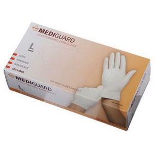 MediGuard Non-Sterile Powdered Latex Exam Glove Medium