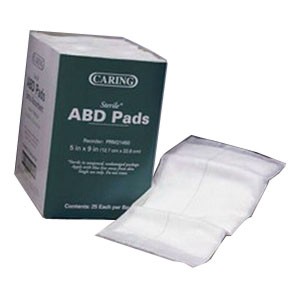 "Sterile Abdominal Pad Dressing 8"" x 7-1/2"""