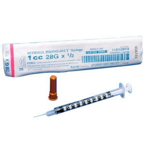Monoject SoftPack Tuberculin Syringe with Detachable Needle 25G x 5/8", 1 mL (100 count)
