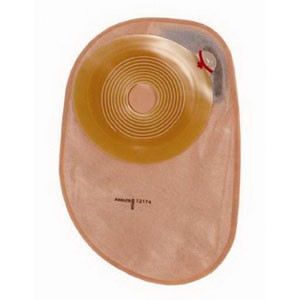 "Assura 1-Piece Closed Pouch Oval Precut 1-5/8"", Opaque"