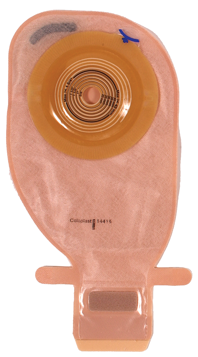 "Assura 1-Piece Drainable Pouch Precut Convex 1"", Opaque"