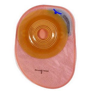 "Assura 1-Piece Closed Pouch Precut Convex 7/8"", Opaque"
