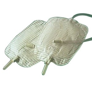 Security+ Sterile Contoured Leg Bag with Anti-Reflux Valve, Tubing and Fabric Straps, 21 oz.