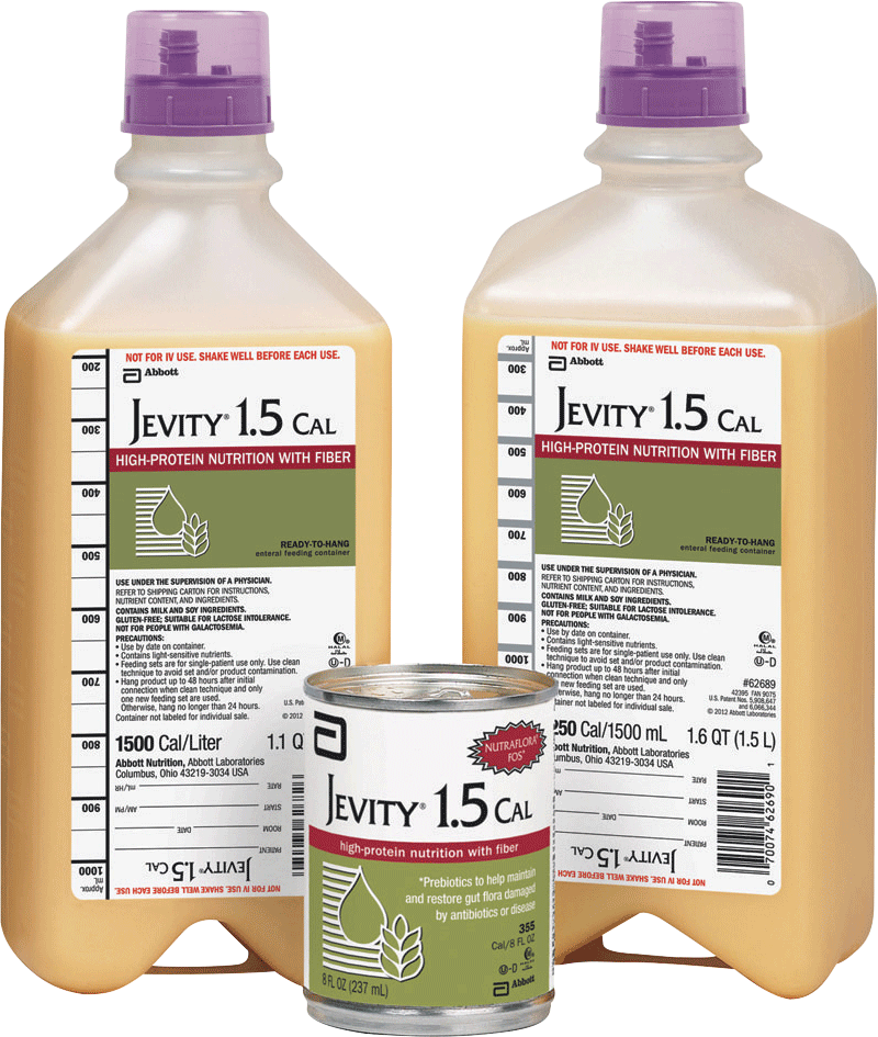 Jevity 1.5 Cal with Fiber and Safety Screw Connector, Institutional, 1500 mL