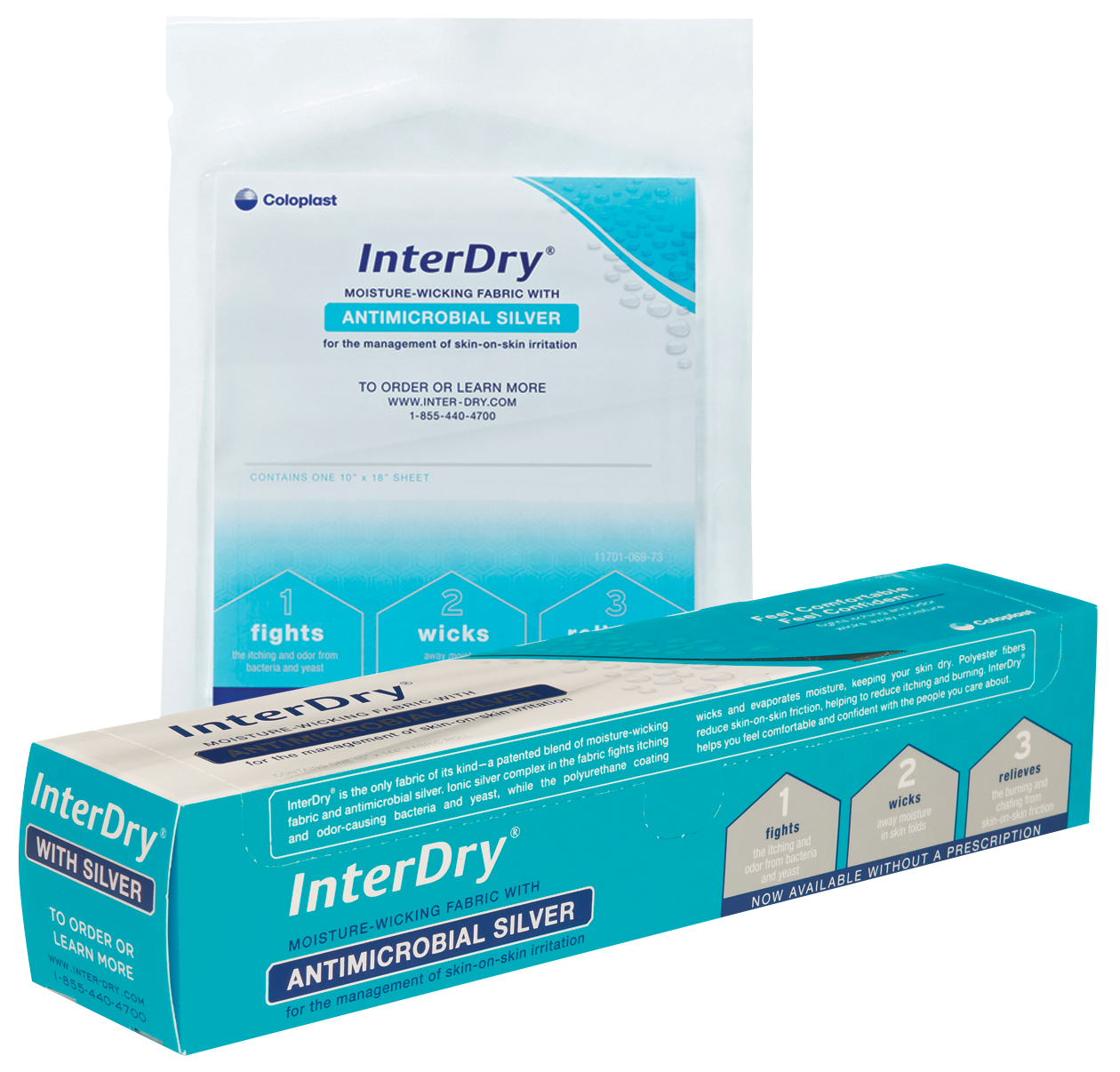 "InterDry Textile with Antimicrobial Silver Complex 10"" x 36"""