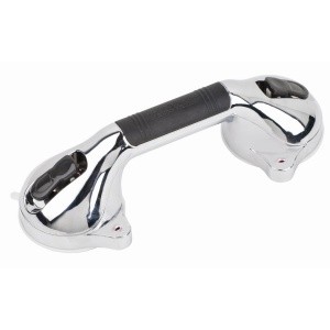 "Healthsmart Suction Cup Grab Bar, 12"", Chrome"