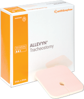 "ALLEVYN Tracheostomy Non-Adhesive Apertured Hydrocellular Dressing 3-1/2"" x 3-1/2"""