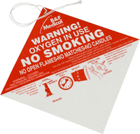 No Smoking Warning Sign (Caution Oxygen) 100/Pk