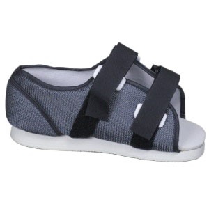 Blue Mesh Post-Op Shoe with Padded Tongue and Hook-and-Loop Straps, Medium (9 - 11)