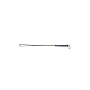 "Long Handle Shoe Horn with Flexible Head 24"", Black/Gray"