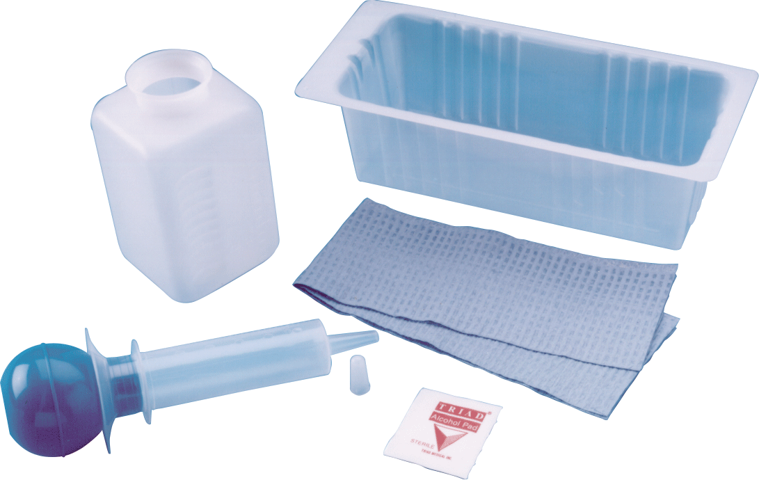 Irrigation Tray 1,200 mL with 60 mL Bulb Syringe