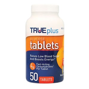 TRUEplus Glucose Tablets 50 count, Orange