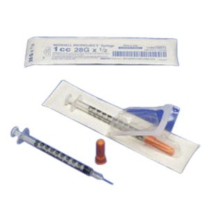 Monoject SoftPack Insulin Syringe with Detachable Needle 25G x 5/8", 1 mL (100 count)