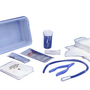 CURITY Red Rubber Open Urethral Catheter Tray 16 Fr
