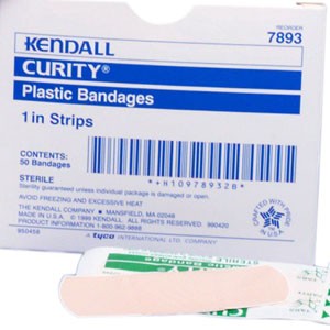 Curity Plastic Adhesive Bandage 3/4" x 3", 3/4" x 7/8" Pad