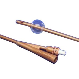 Dover 2-Way Silver-Coated Silicone Foley Catheter 14 Fr 5 cc