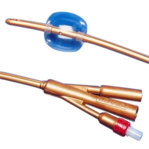 Dover 2-Way Silver-Coated Silicone Foley Catheter 24 Fr 30 cc