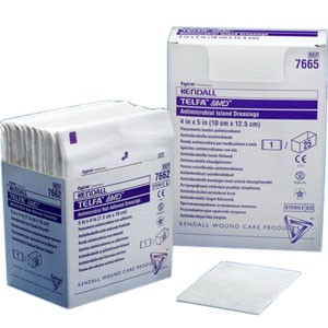 Telfa AMD Antimicrobial Island Dressing 4" x 8" Rectangle