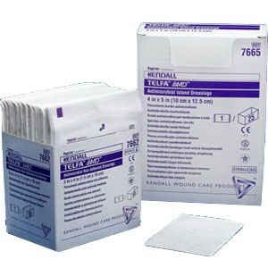 Telfa AMD Antimicrobial Island Dressing 4" x 10" Rectangle