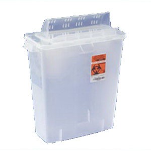 In-Room Sharps Container 12 Quart Transparent Red