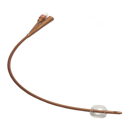 Dover 2-Way Silver-Coated Silicone Foley Catheter 20 Fr 5 cc