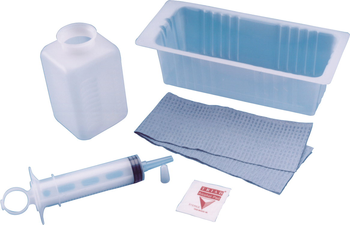 Irrigation Tray 1,200 mL with 60 mL Piston Syringe