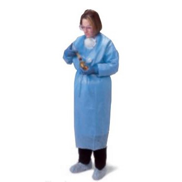 ChemoPlus Poly-Coated Impervious Gowns, Blue, Large