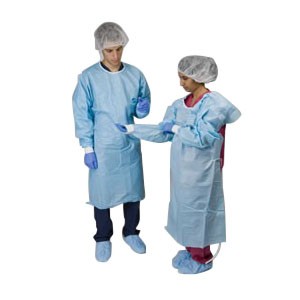 ChemoPlus Poly-Coated Impervious Gown X-Large, Blue