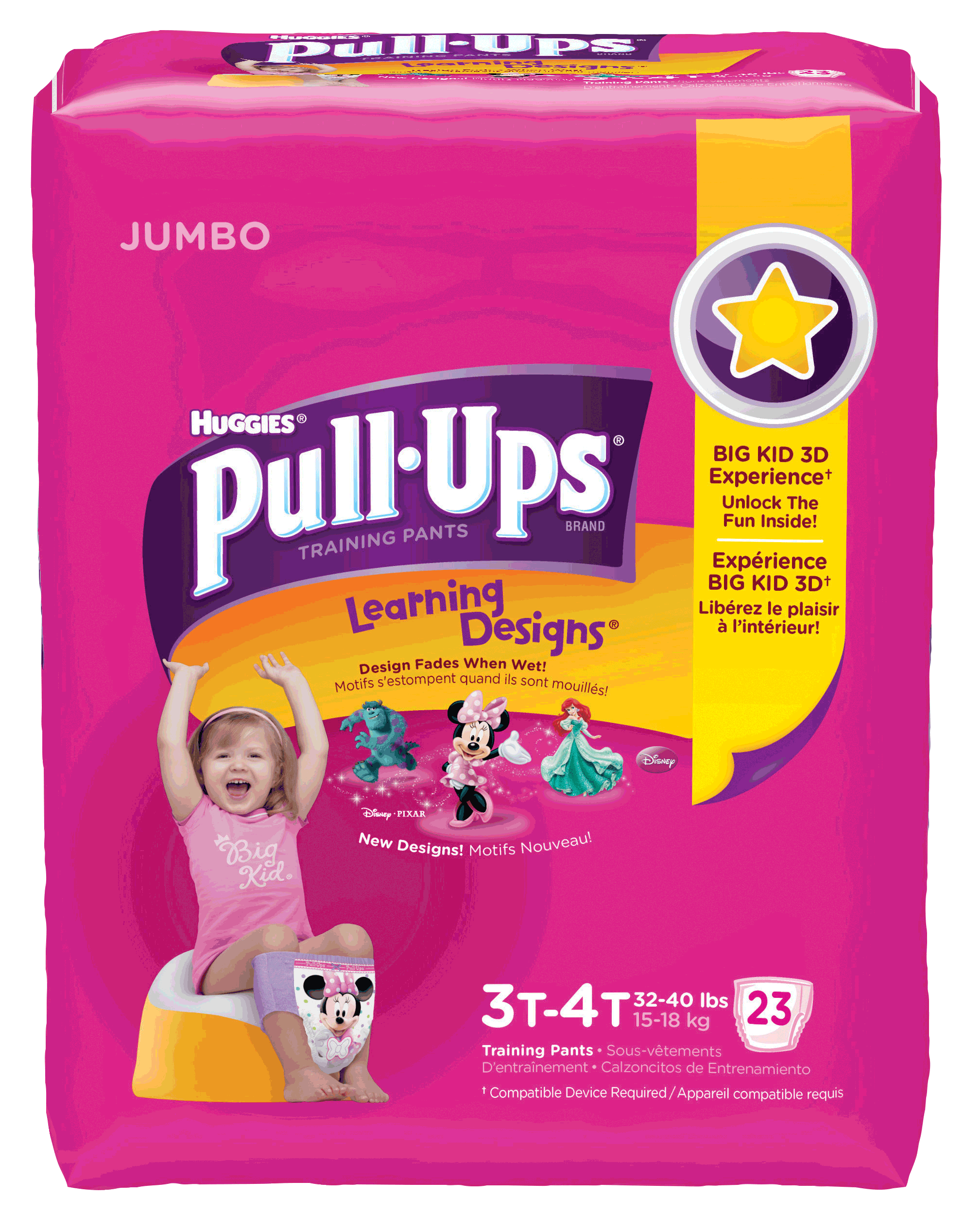 Pull-Ups Training Pants for Girls with Learning Design 3T/4T