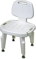 Bath Safe Adj Shower Seat w/Back