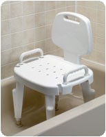 Bath Safe Adj Shower Seat w/Arms & Back, Retail