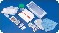 Red Rubber Urethral Catheter Procedure Tray 14 Fr
