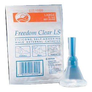 Freedom Clear Long Seal Self-Adhering Male External Catheter, 23 mm