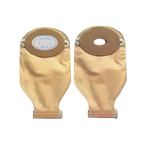 "Special Nu-Flex Adult Post-Op Drain Pouch Pre-Cut 7/8"" x 1"" with Barrier, Roll-Up, Deep Convex"